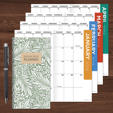 2024-2025 Earthly Toile Small Monthly Pocket Planner