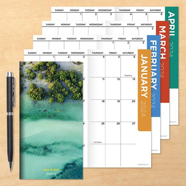 2024-2025 Lagoon View Small Monthly Pocket Planner