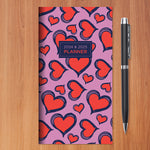 2024-2025 Lovely Hearts Small Monthly Pocket Planner