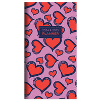 2024-2025 Lovely Hearts Small Monthly Pocket Planner