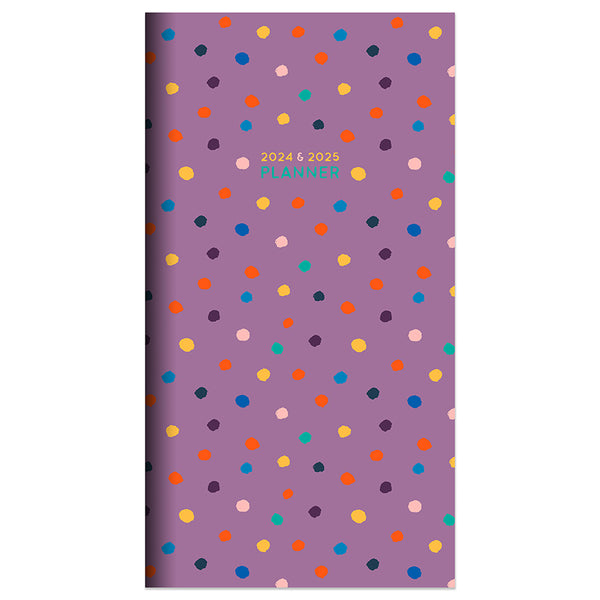 2024-2025 Polka & Purple Small Monthly Pocket Planner