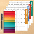 2024-2025 Rainbow Stripe Small Monthly Pocket Planner