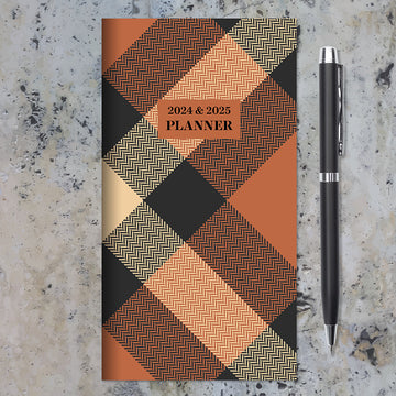 2024-2025 Scholarly Plaid Small Monthly Pocket Planner