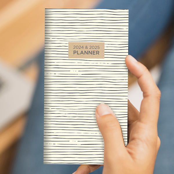 2024-2025 Sketchy Lines Small Monthly Pocket Planner