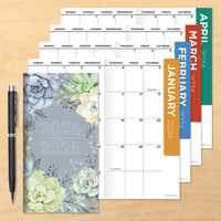 2024-2025 Succulent Small Monthly Pocket Planner