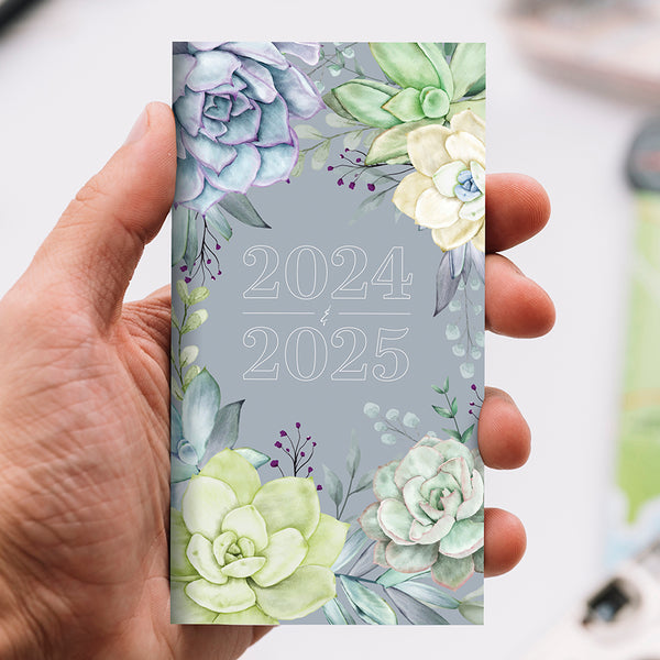 2024-2025 Succulent Small Monthly Pocket Planner