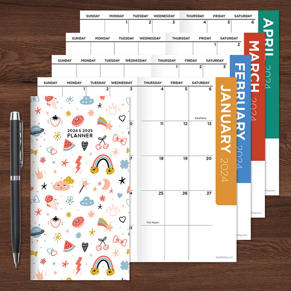 2024-2025 Tiny Icons Small Monthly Pocket Planner