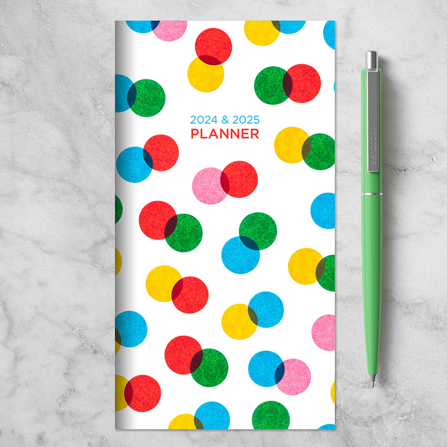 2024-2025 Vivid Dots Small Monthly Pocket Planner