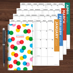 2024-2025 Vivid Dots Small Monthly Pocket Planner