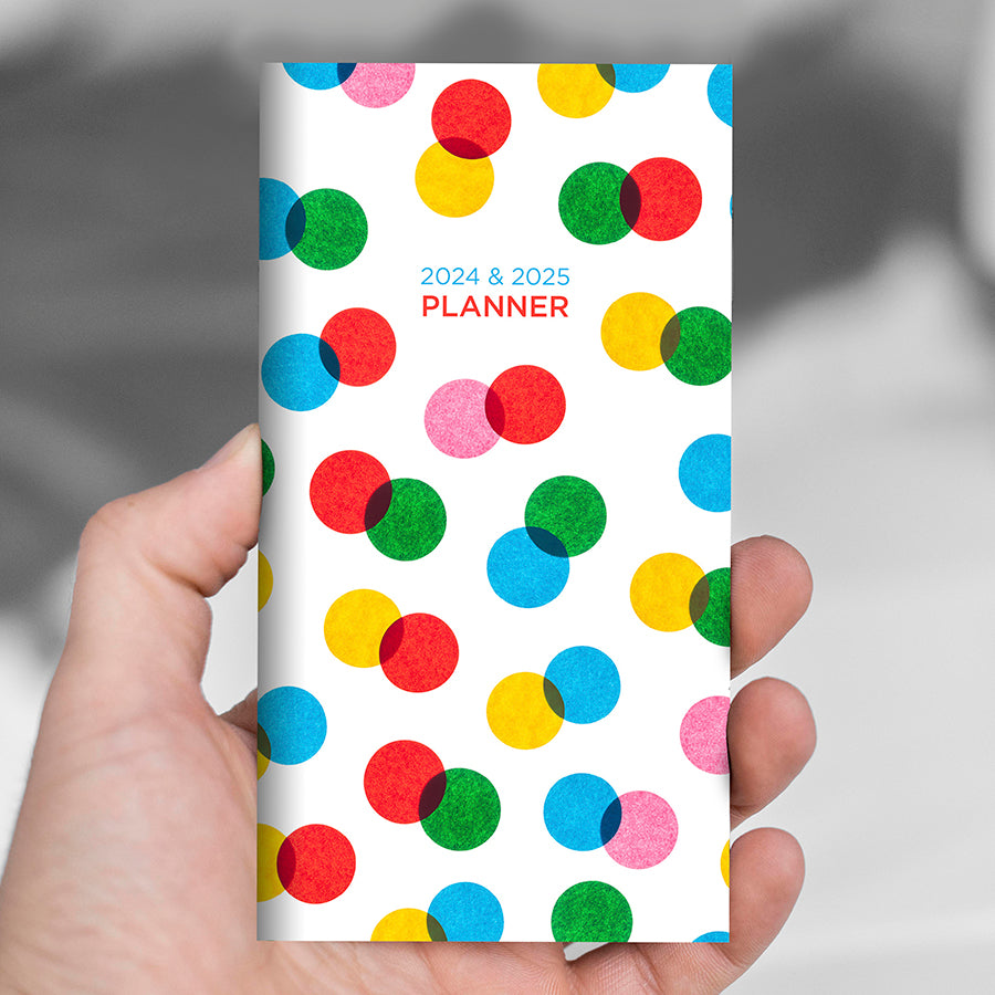 2024-2025 Vivid Dots Small Monthly Pocket Planner