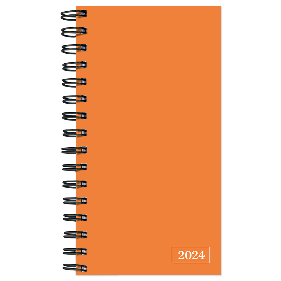 2024 Citrus Orange Small Weekly Monthly Planner