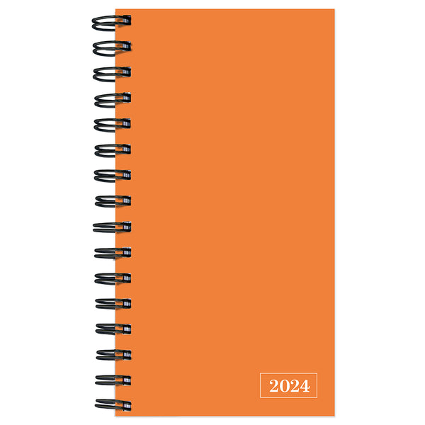 2024 Citrus Orange Small Weekly Monthly Planner