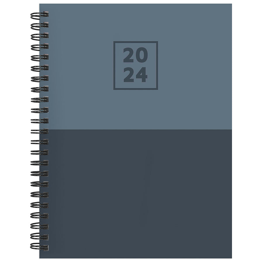 2024 Blue Blocked Medium Weekly Monthly Planner-9
