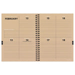 2024 Neutral Plaid Medium Weekly Monthly Planner