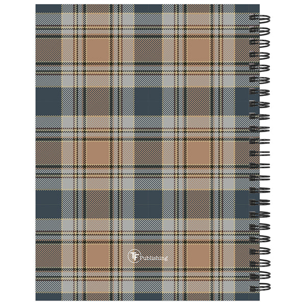 2024 Neutral Plaid Medium Weekly Monthly Planner