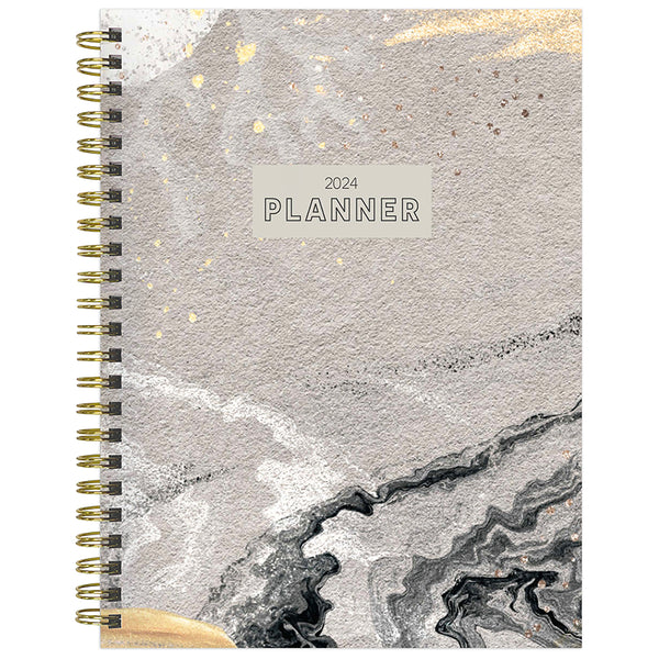 2024 Stone & Marble Medium Weekly Monthly Planner