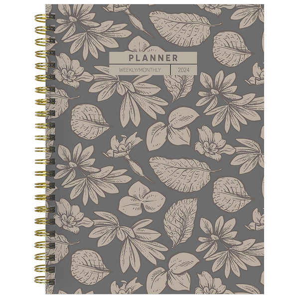 2024 Vintage Botanical Medium Weekly Monthly Planner