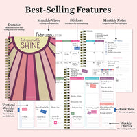 2024 Let Yourself Shine Medium Weekly Monthly Planner