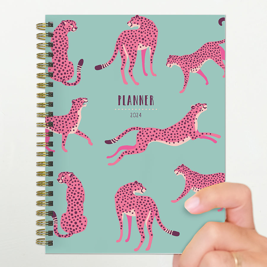 2024 Pink Panther Medium Weekly Monthly Planner-3