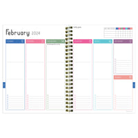 2024 Preppy in Pink Medium Weekly Monthly Planner