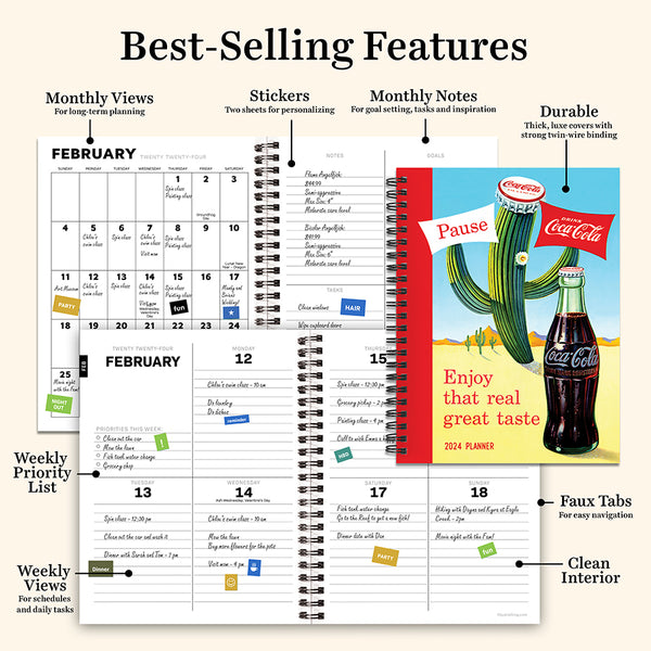2024 Coke Medium Weekly Monthly Planner