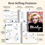 2024 Marilyn Monroe Medium Weekly Monthly Planner