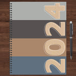 2024 Basic Rows Large Weekly Monthly Planner