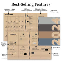 2024 Basic Rows Large Weekly Monthly Planner