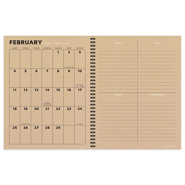2024 Book Bound Large Weekly Monthly Planner