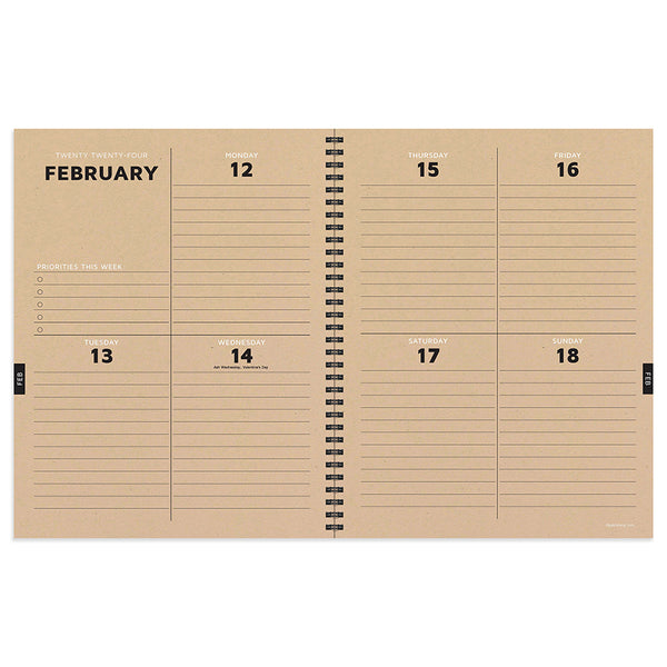 2024 Book Bound Large Weekly Monthly Planner