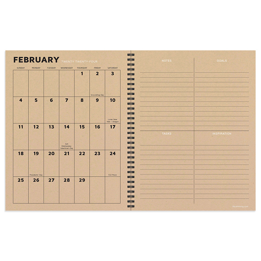 2024 Lovely Large Weekly Monthly Planner