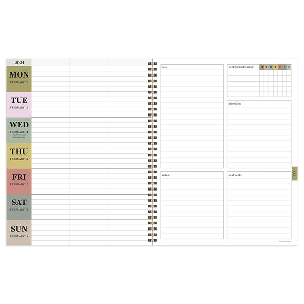 2024 New Year Large Weekly Monthly Planner