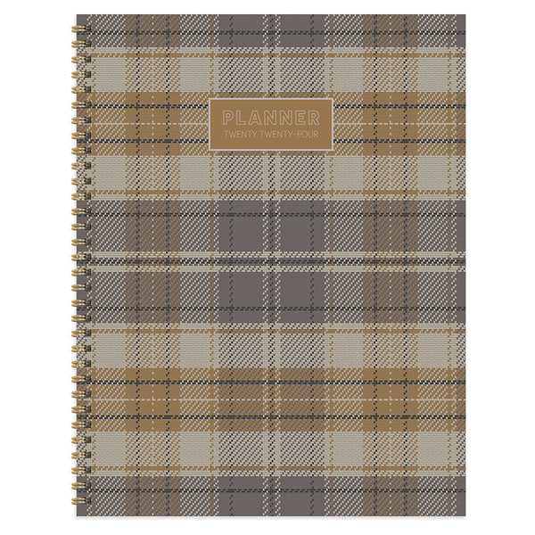 2024 Hunter's Lodge Plaid Large Weekly Monthly Planner