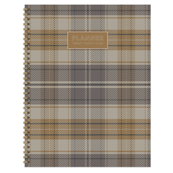 2024 Hunter's Lodge Plaid Large Weekly Monthly Planner