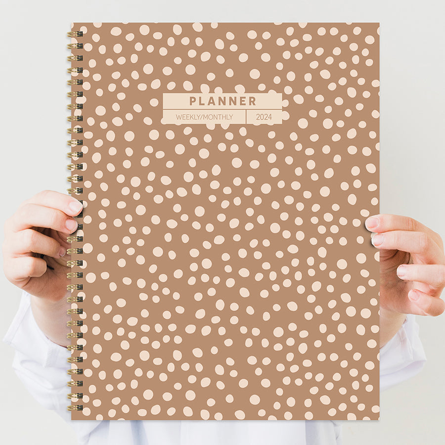 2024 Pretty Woman Polka Dot Large Weekly Monthly Planner-3