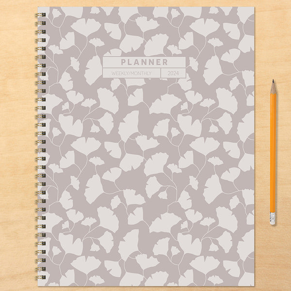 2024 Tranquil Floral Large Weekly Monthly Planner
