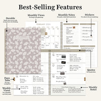 2024 Tranquil Floral Large Weekly Monthly Planner