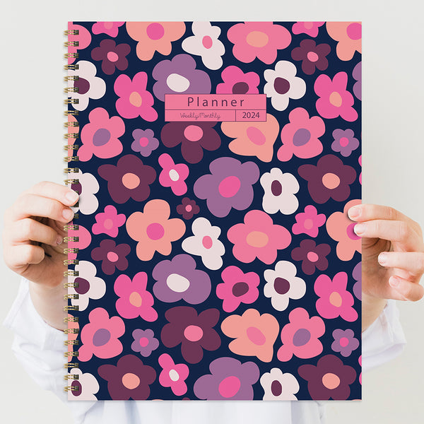 2024 All the Flowers Large Weekly Monthly Planner