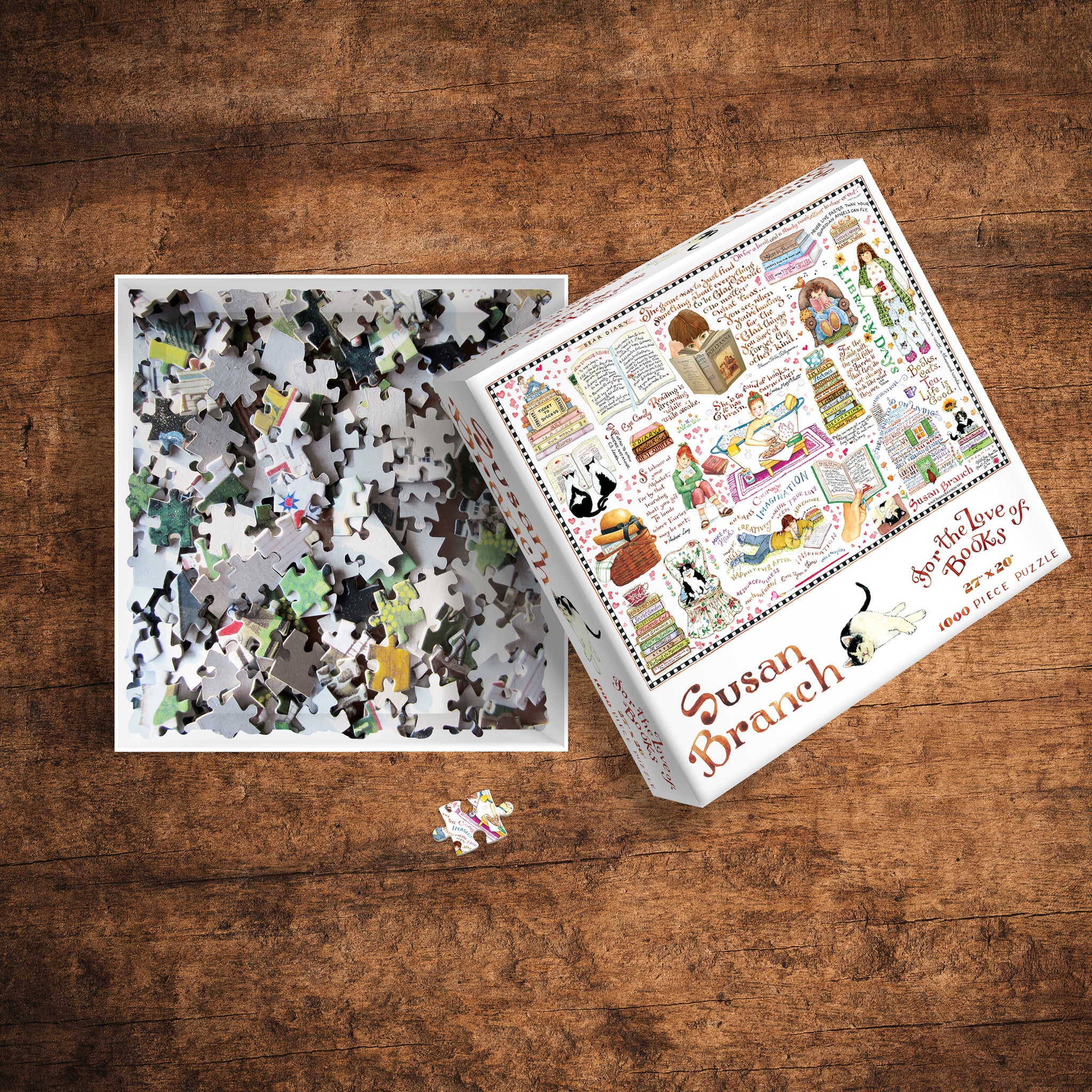 1000 Piece Books & Cats Susan Branch Jigsaw Puzzle, TF Publishing