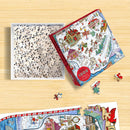 1000 Piece Greetings From The North Pole Map Christmas Jigsaw Puzzle-1
