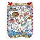 1000 Piece Greetings From The North Pole Map Christmas Jigsaw Puzzle-2
