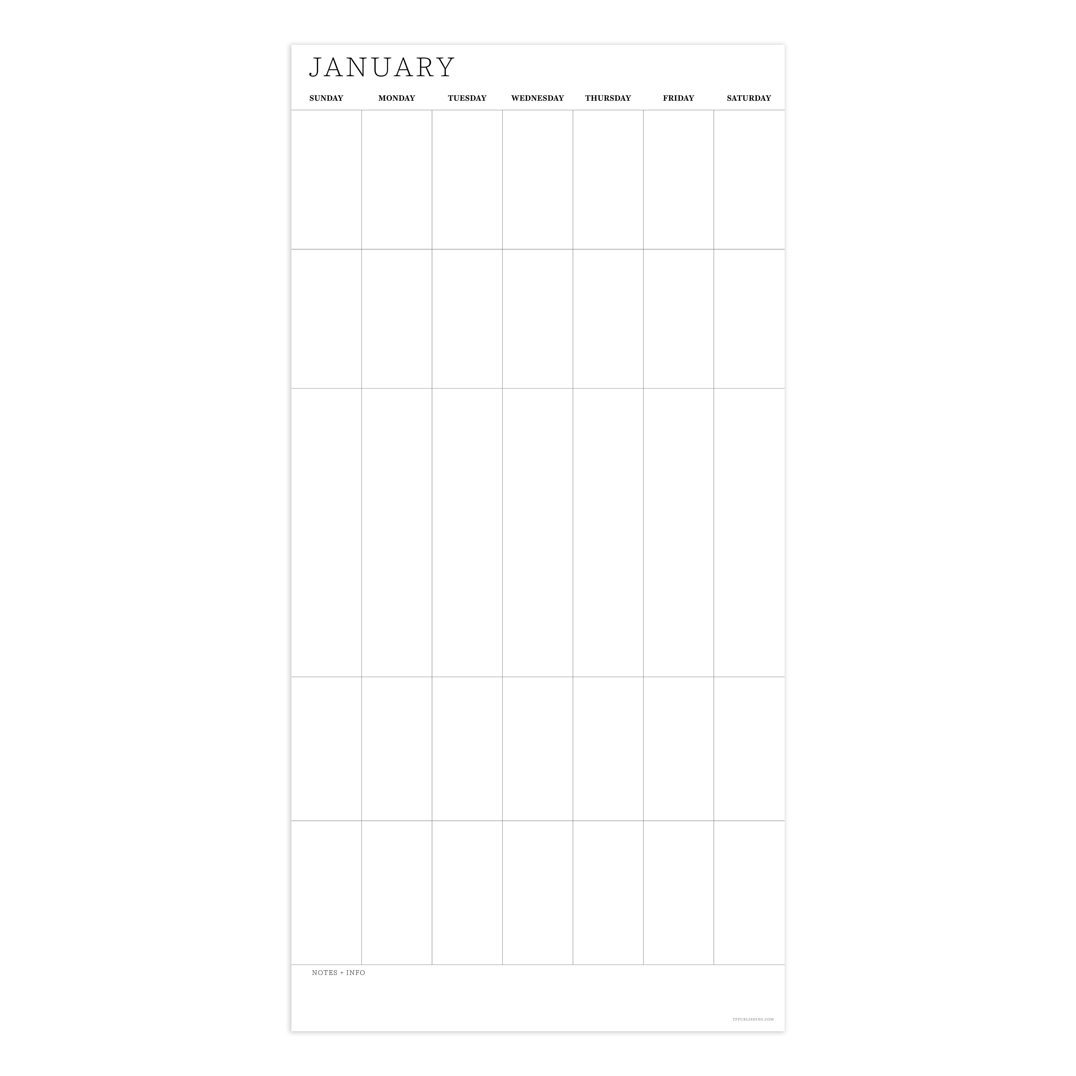 Undated 12" x 12" Dry Erase Wall Calendar