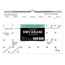 Undated 17" x 12" Dry Erase Medium Wire-o Hanging Wall Calendar-1