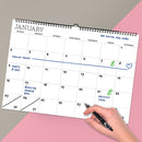 Undated 17" x 12" Dry Erase Medium Wire-o Hanging Wall Calendar-6