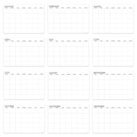 Undated 17" x 12" Dry Erase Medium Wire-o Hanging Wall Calendar