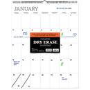 Undated 17" x 22" Dry Erase Large Wire-o Hanging Wall Calendar-1