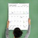 Undated 17" x 22" Dry Erase Large Wire-o Hanging Wall Calendar-2