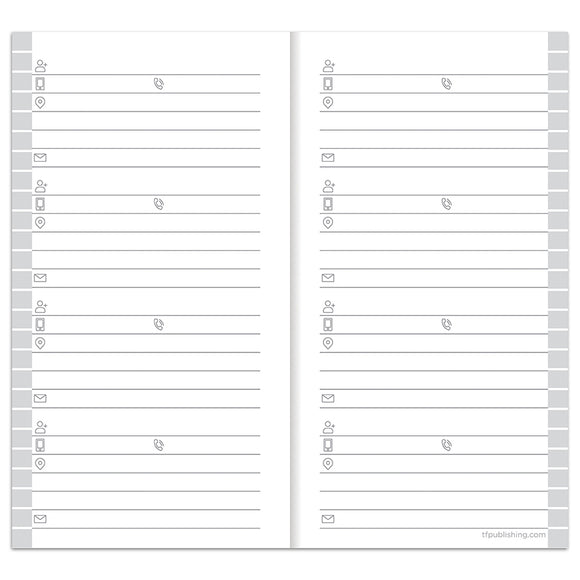 Gray Spiral Address Book