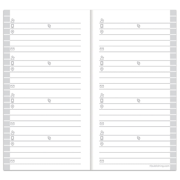 Gray Spiral Address Book