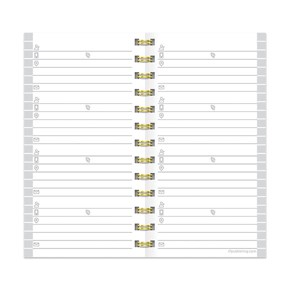 Gray Spiral Address Book